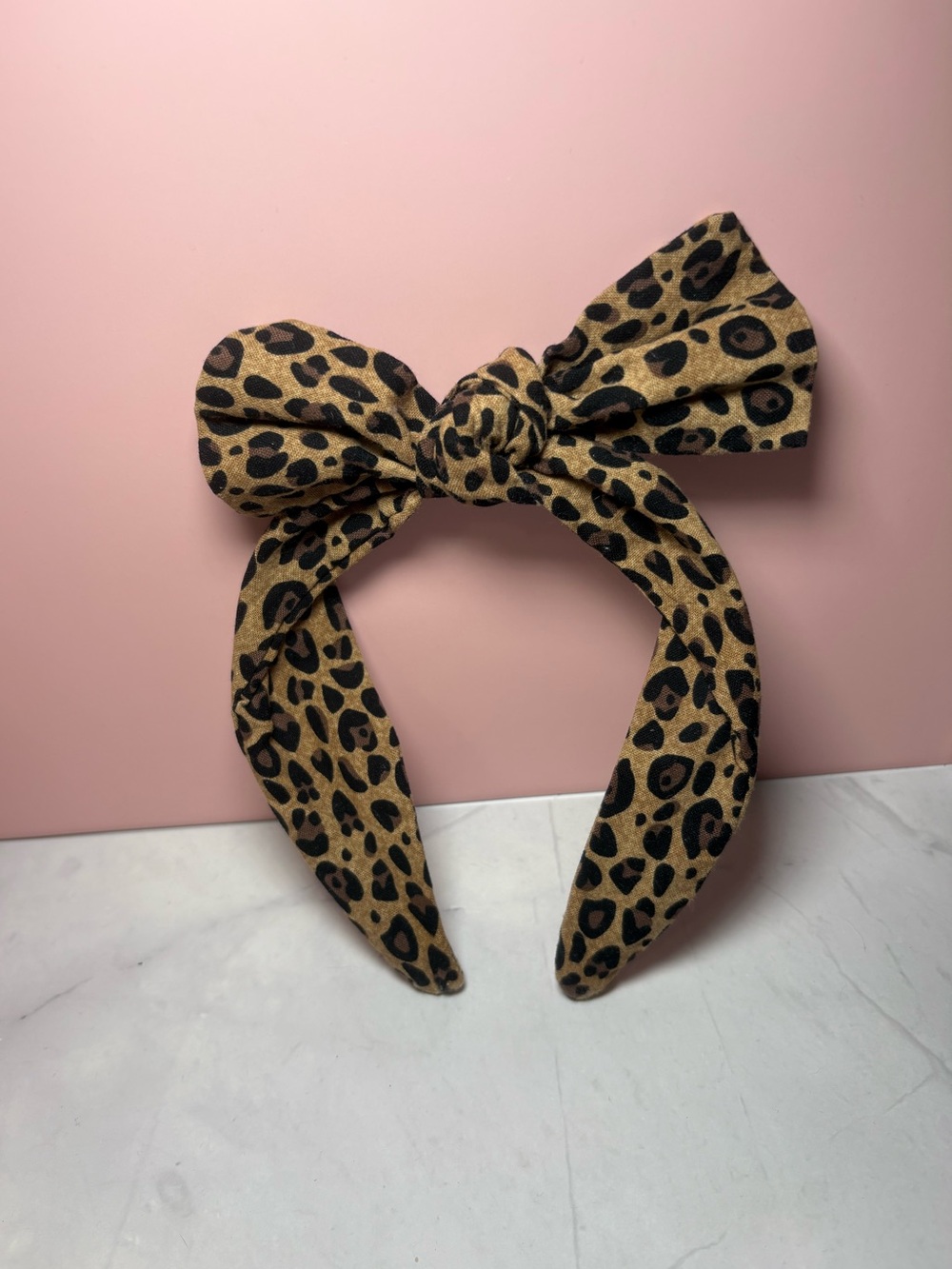 🐆 Leopard Print Bow Headband